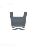 کراپ تاپ فشن " زیوا کاج " رنگ طوسی و از جنس پارچه کرپ مورگان